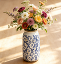 Ceramic Green Scroll Water Jug Vase