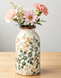 Green Rice Vintage Crackled Chinese Ceramic Vase